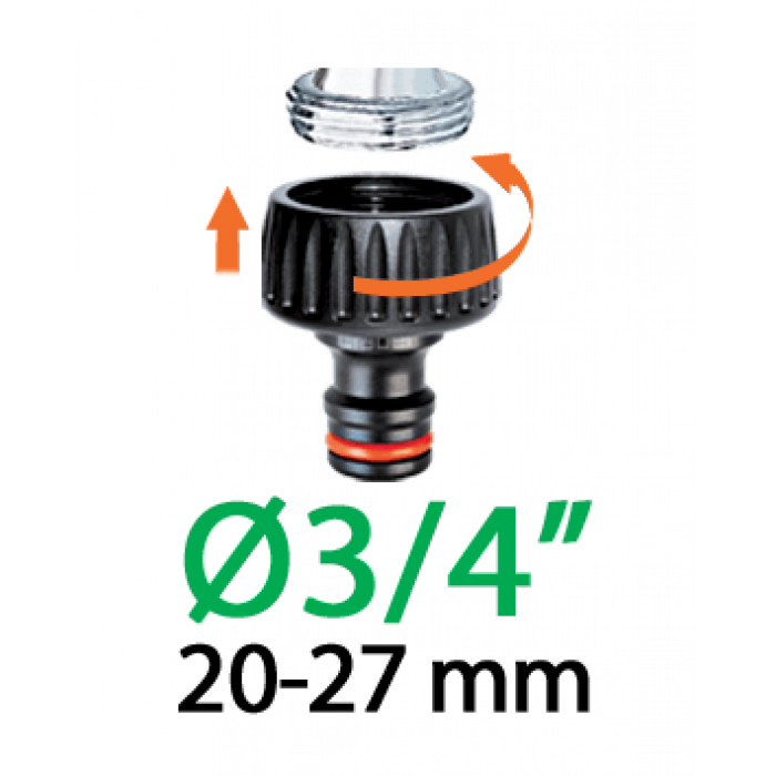 Адаптер 1/2"-3/4"В для конектора поливального шлангу бл.