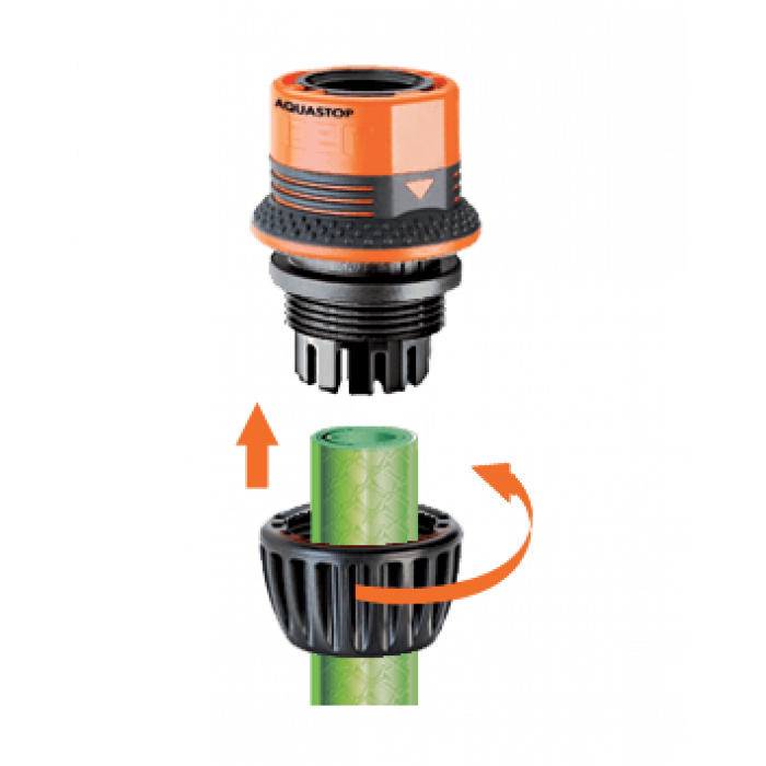 Конектор 1/2"- 5/8" аквастоп для поливального шлангу Ergogrip бл.