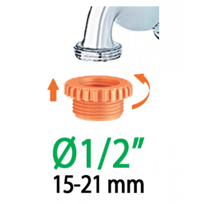 Розпилювач струменевий + 2 конектора 3/4"аквастоп, адаптер конектора 1/2"-3/4")