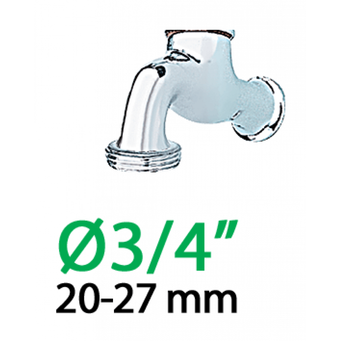 Штуцер 1/2"-3/4"Н*16мм для капельної трубки 1/2" з затисканням