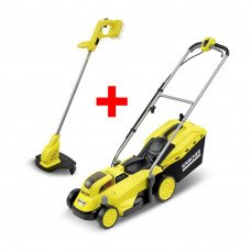 Газонокосарка акумуляторна Karcher LMO 18-33 + LTR 18-25 + Тример SK + Зарядний комплект 18/5 (9.612-112.0)